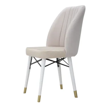 Krzesło BELLA Kremowe Zestaw 2 szt. 50x49x92,5 cm